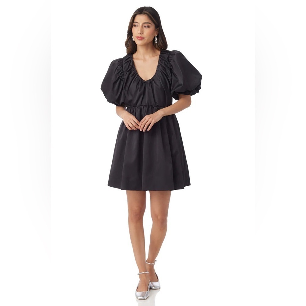 NEW CROSBY BY MOLLIE BURCH Raines Mini Short Sleeve Dress Black XS